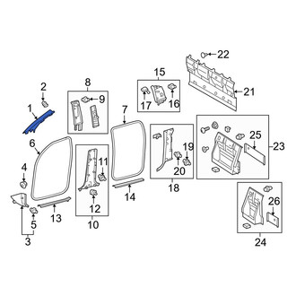 Toyota OE - Left Body A-Pillar Trim Panel