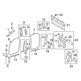 Toyota OE - Package Tray Trim Clip
