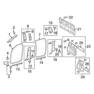 Toyota OE - Cab - Interior Trim (Side & Rear Panels), (Limited / SR / SR5 / TRD Off-Road / TRD Sport Double Cab)