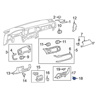 Toyota OE - Instrument Panel Cover Cap