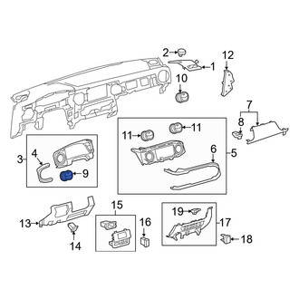 Toyota OE - Right Dashboard Air Vent