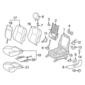 Toyota OE - Seats & Tracks - Driver Seat Components