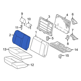 Toyota OE - Front Left Seat Back Cushion Cover