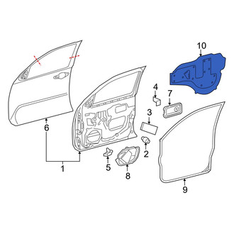 Toyota OE - Front Left Door Water Deflector