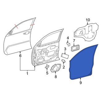 Toyota OE - Rear Right Outer Door Seal