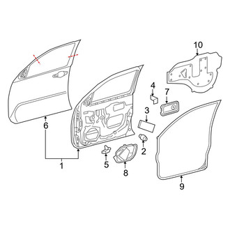 Toyota OE - Front Door - Door & Components