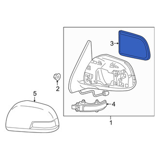 Toyota OE - Front Right Door Mirror Glass