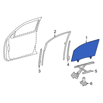 Toyota OE - Front Right Door Glass