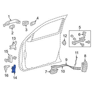 Toyota OE - Front Left Lower Door Hinge