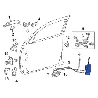 Toyota OE - Front Left Door Latch Assembly