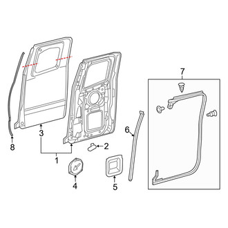 Toyota OE - Rear Door - Door & Components (Access Cab)