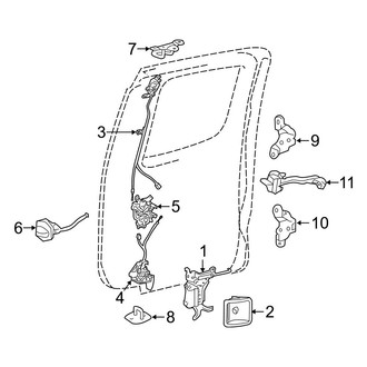 Toyota OE - Rear Door - Lock & Hardware (Access Cab)