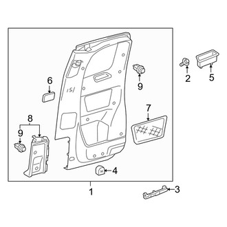 Toyota OE - Rear Door - Interior Trim (Access Cab)