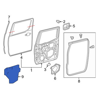 Toyota OE - Rear Door Water Deflector