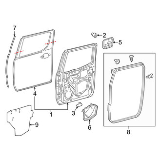 Toyota OE - Rear Door - Door & Components (Limited / SR / SR5 / TRD Off-Road / TRD Sport Double Cab)