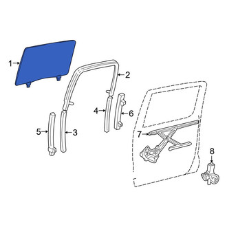 Toyota OE - Front Left Door Glass