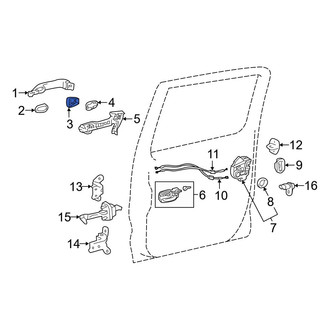 Toyota OE - Rear Exterior Door Handle Cover
