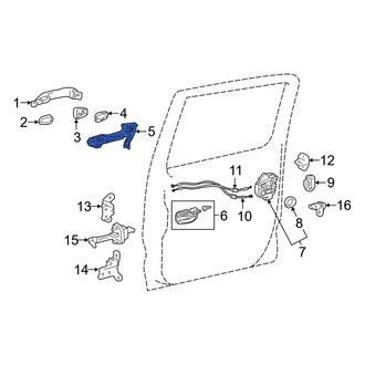 Toyota OE - Rear Right Exterior Door Handle Base
