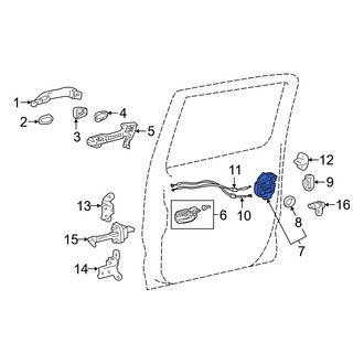 Toyota OE - Rear Right Door Latch Assembly
