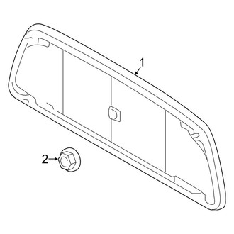 Toyota OE - Back Glass - Glass & Hardware (Sliding Type, W/O Power)