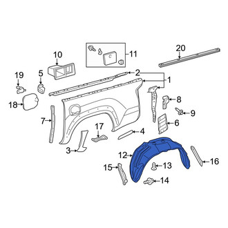 Toyota OE - Rear Left Quarter Panel Splash Shield