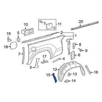 Toyota OE - Front Left Truck Bed Panel Brace