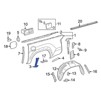 Toyota OE - Rear Left Forward Side Body Trim Protector
