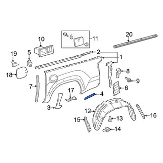 Toyota OE - Rear Left Rearward Side Body Trim Protector