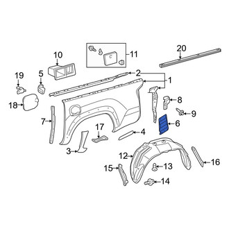 Toyota OE - Front Left Truck Bed Panel Reinforcement
