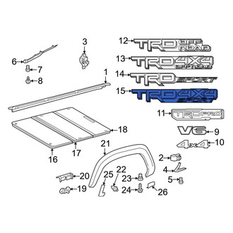 Toyota OE - Rear Truck Bed Decal