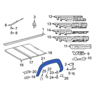 Toyota OE - Rear Right Fender Flare