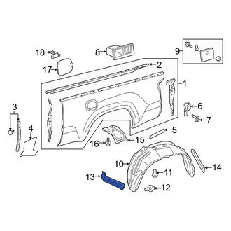 Toyota OE - Front Right Truck Bed Panel Brace