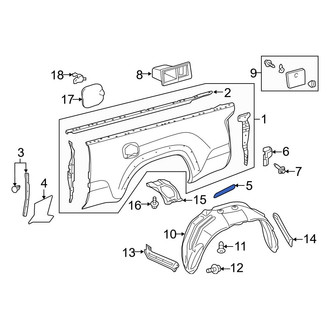 Toyota OE - Rear Left Rearward Side Body Trim Protector