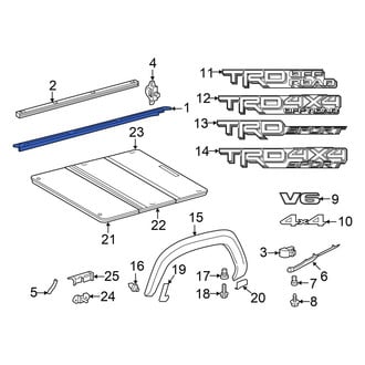 Toyota OE - Rear Right Truck Bed Side Rail