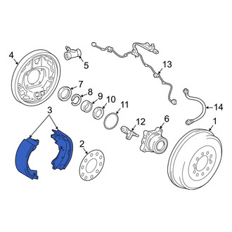 Toyota OE - Rear Drum Brake Shoe