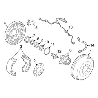 Toyota OE - Rear Suspension - Brake Components (4WD)