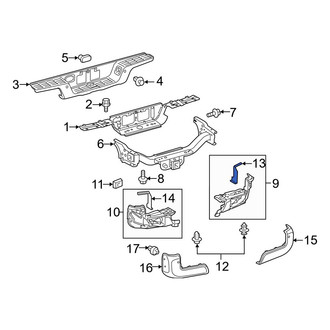 Toyota OE - Rear Right Bumper Corner Cover