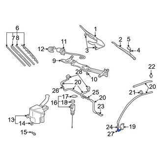 Toyota OE - Front Upper Outer Windshield Washer Hose