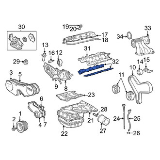 Toyota OE - Right Lower Engine Intake Manifold Gasket