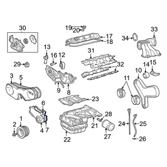 Toyota OE - Left Lower Engine Timing Cover Gasket