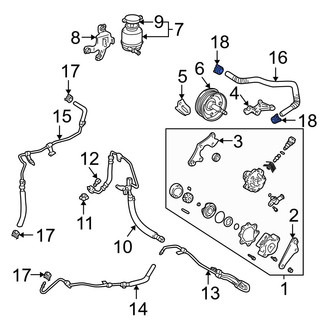 Toyota OE - Power Steering Hose Clamp