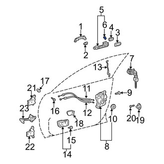 Toyota OE - Right Exterior Door Handle Base Clip
