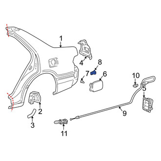 Toyota OE - Rear Fuel Door Spring
