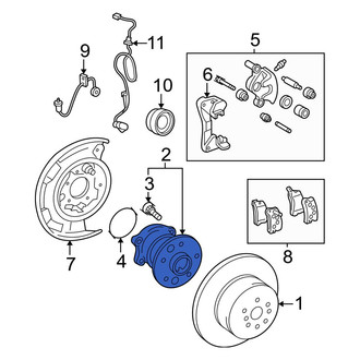 Toyota OE - Rear Right Wheel Bearing and Hub Assembly