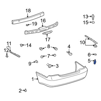 Toyota OE - Rear Bumper Cover Bolt