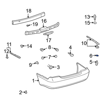 Toyota OE - Outer Bumper Corner Cover Bracket