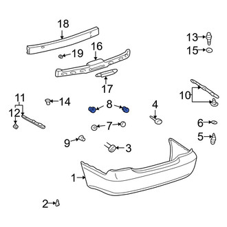 Toyota OE - Rear Bumper Cover Nut