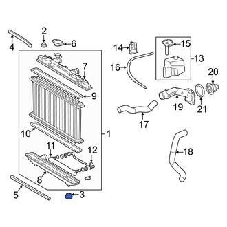 Toyota OE - Lower Radiator Insulator