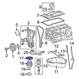 Toyota OE - Engine Oil Filter Housing Cover O-Ring