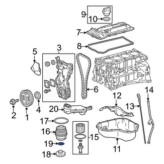 Toyota OE - Engine Oil Filter Housing Cover Drain Plug O-Ring
